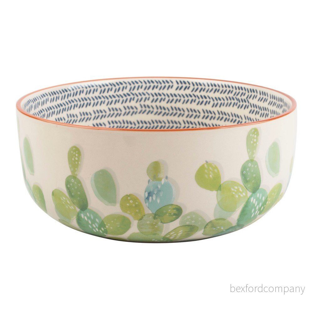 Sálátová mísa z keramiky s motivem kaktusu Creative Tops, ⌀ 24,5 cm v:951220