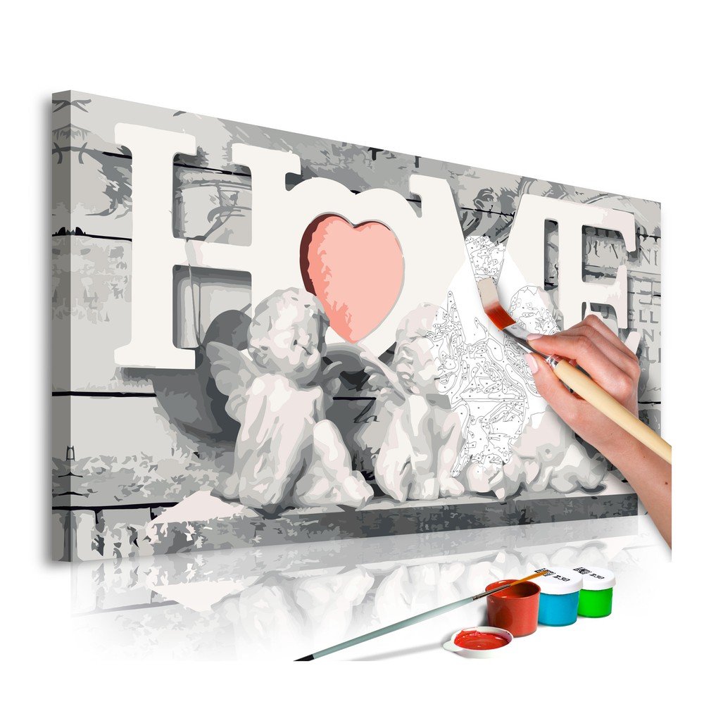 DIY set na tvorbu vlastního obrazu na plátně Artgeist Angels, 80 x 40 cm v:1079118