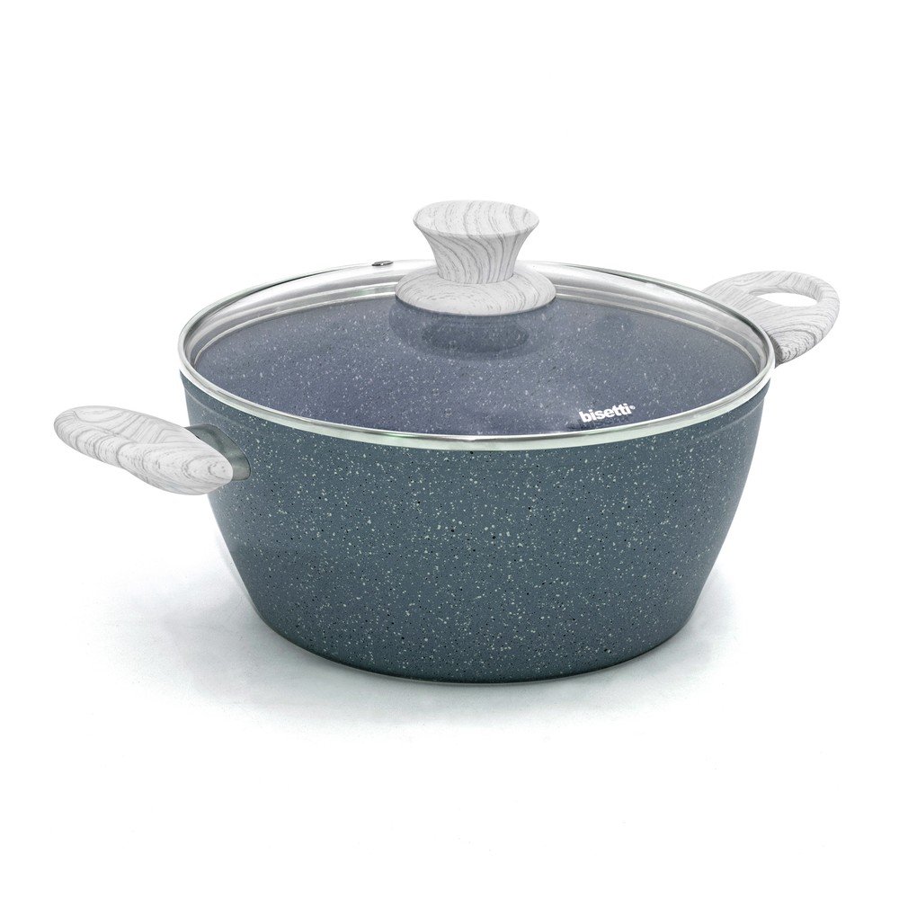 Šedý hrnec s pokličkou Bisetti Pierre Gourmet Casseruola, ø 24 cm v:1368547