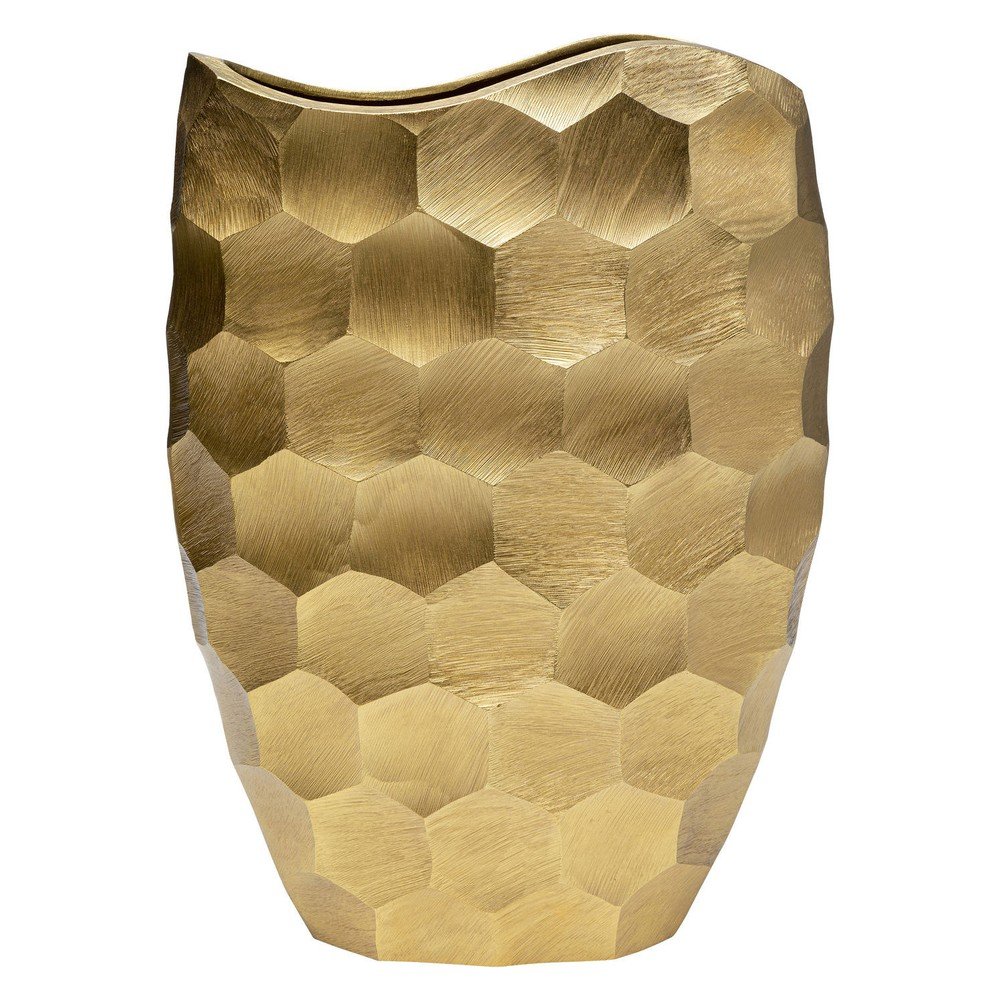 Hliníková váza ve zlaté barvě Kare Design Aria Comb, výška 49,5 cm v:1319672
