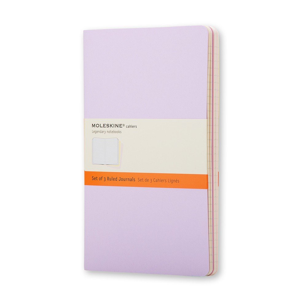 Sada 3 velkých notesů Moleskine Cahier Pastel, linkované v:741804