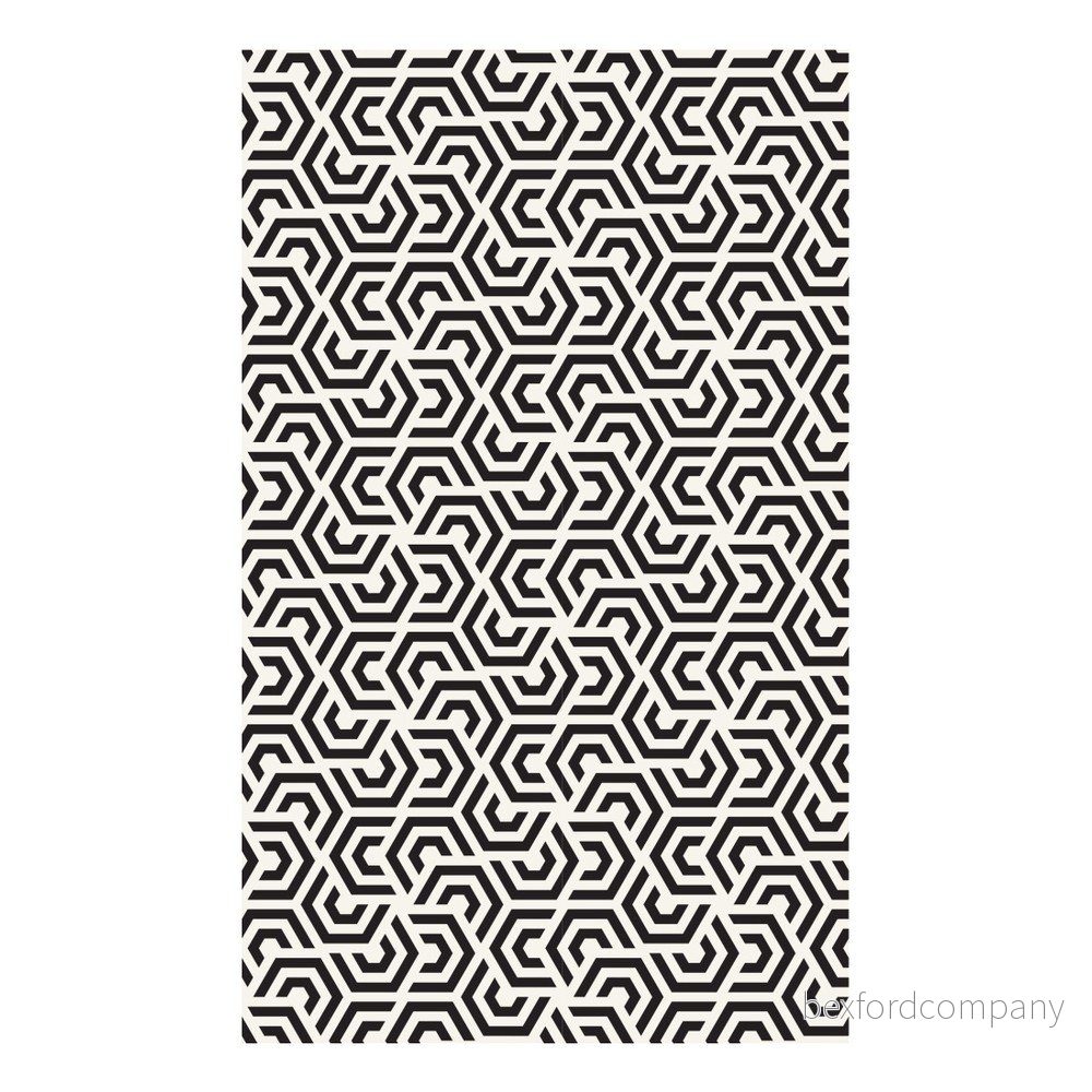 Vinylový koberec Huella Déco Preto e Branco 196x133 cm v:721538