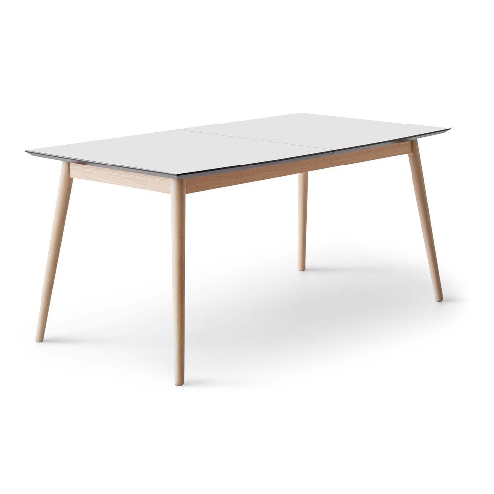 Rozkládací jídelní stůl s bílou deskou a přídavnou deskou 100x210 cm Meza – Hammel Furniture v:1699842