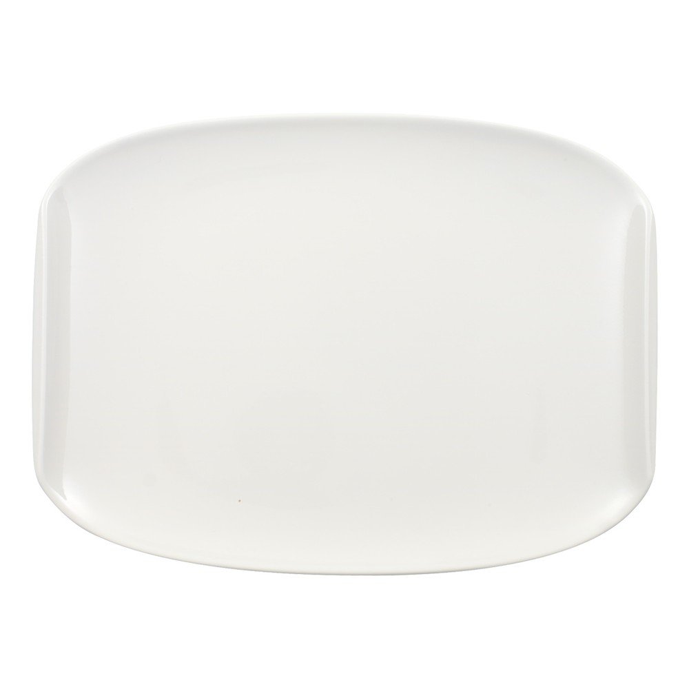 Bílý hranatý porcelánový talíř Villeroy & Boch Urban Nature, 27 x 20 cm v:1357337