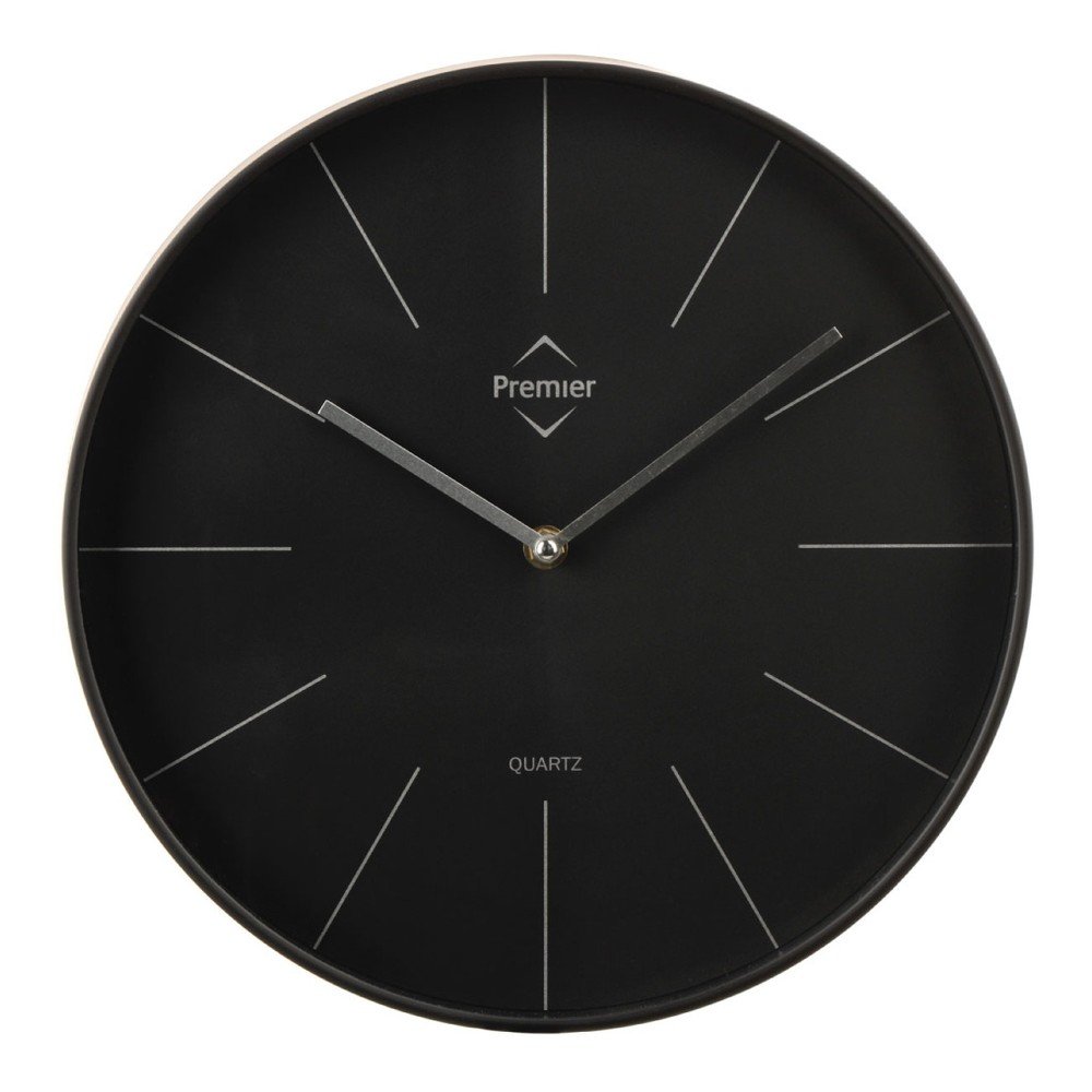 Černé hodiny Premier Living v:767890
