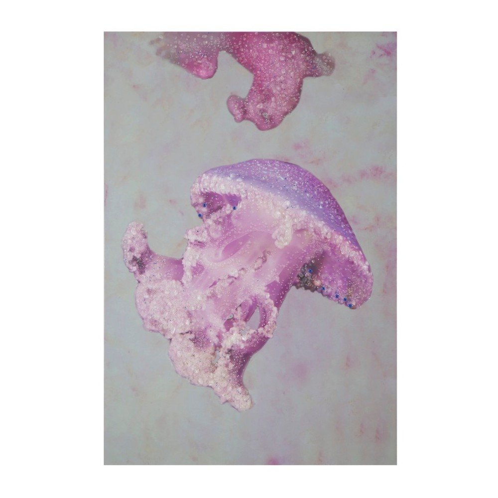 Ručně malovaný obraz v rámu z borovicového dřeva Mauro Ferretti Medusa Purple, 80 x 120 cm v:1227252