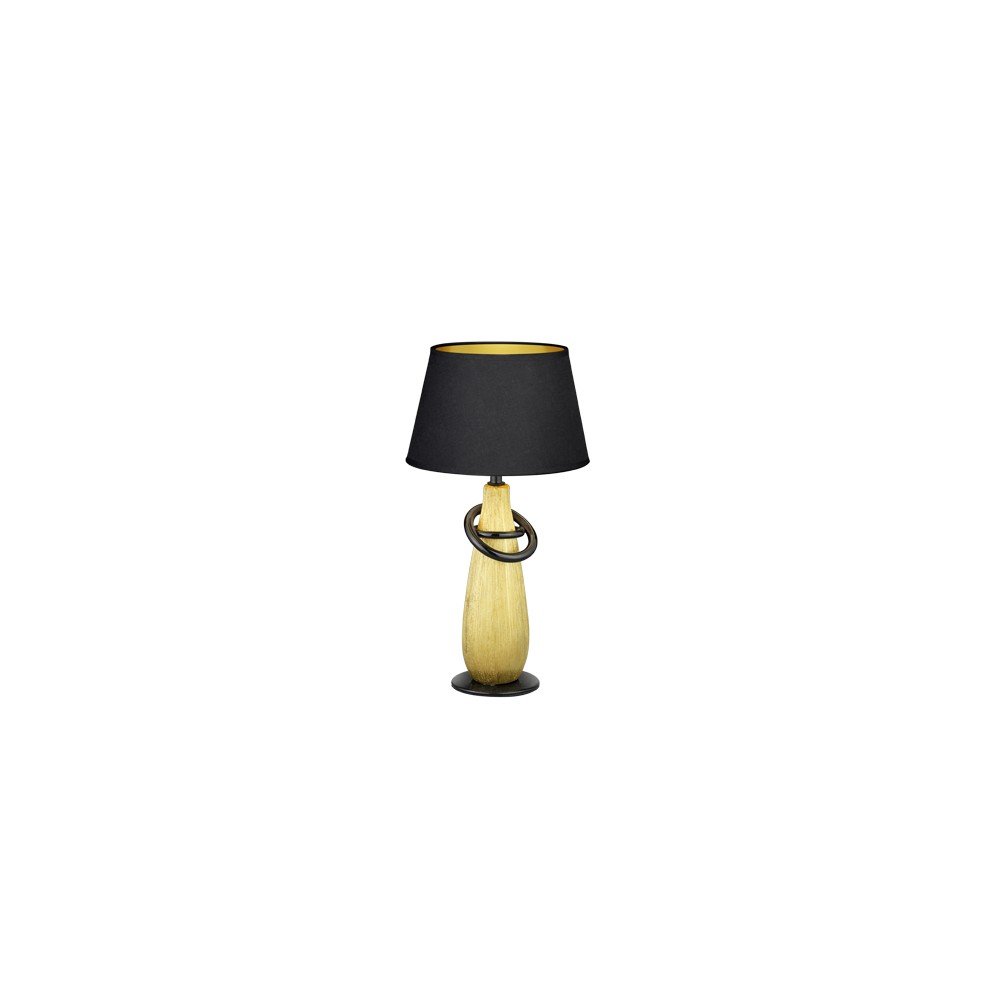 Černá stolní lampa z keramiky a tkaniny Reality Thebes, výška 38 cm v:1279982
