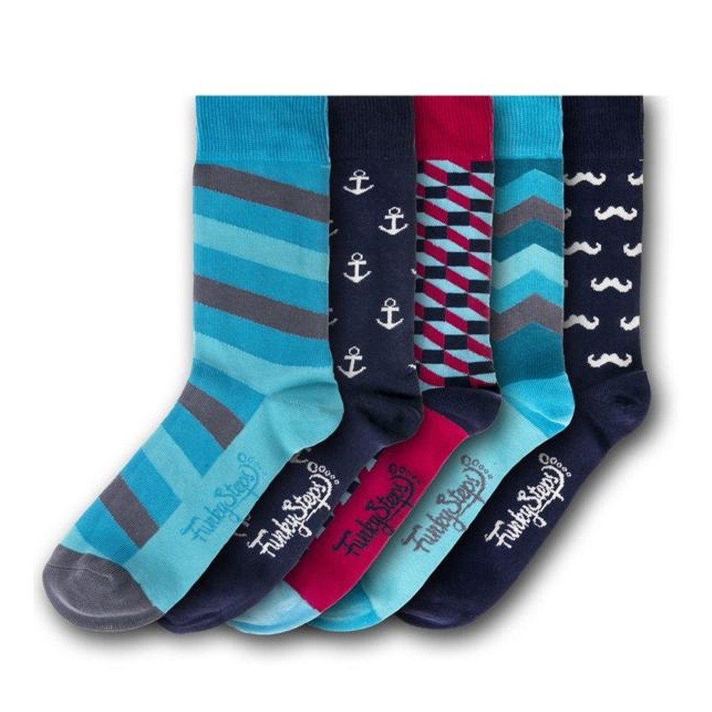 Sada 5 párů ponožek Funky Steps Anchor, velikost 39 – 45 v:1157118
