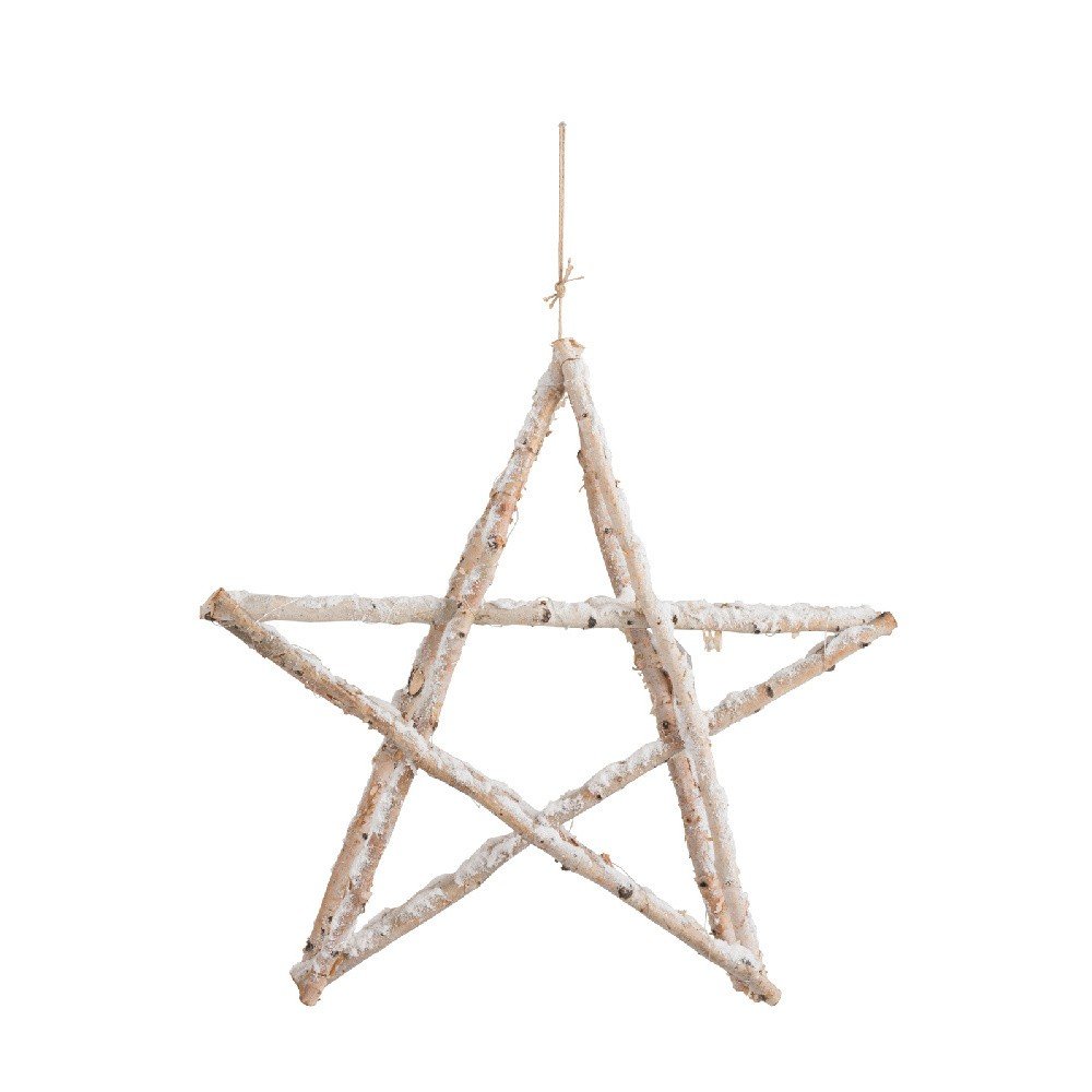 Závěsná svítící ozdoba hvězda J-Line Birch, šířka 80 cm v:1132824
