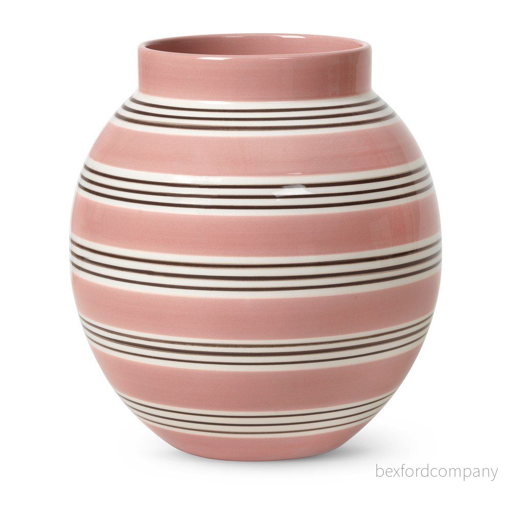 Růžovo-bílá porcelánová váza Kähler Design Nuovo, výška 20,5 cm v:1394987