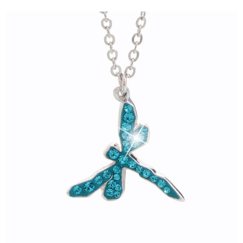 Náhrdelník se Swarovski Elements Laura Bruni Dragonfly Luxury Aquamarine v:969130