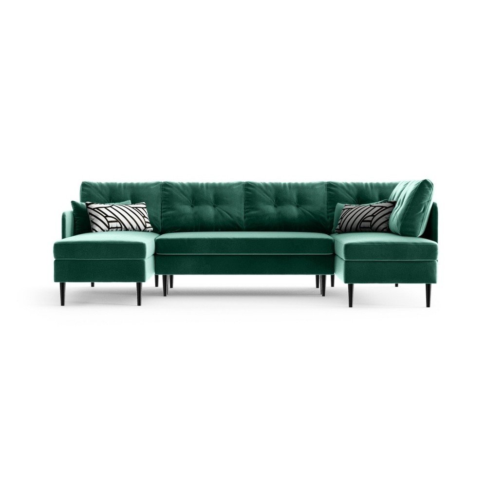 Korálově zelená rohová rozkládací pohovka Daniel Hechter Home Memphis Coral Green, pravý roh v:1314378