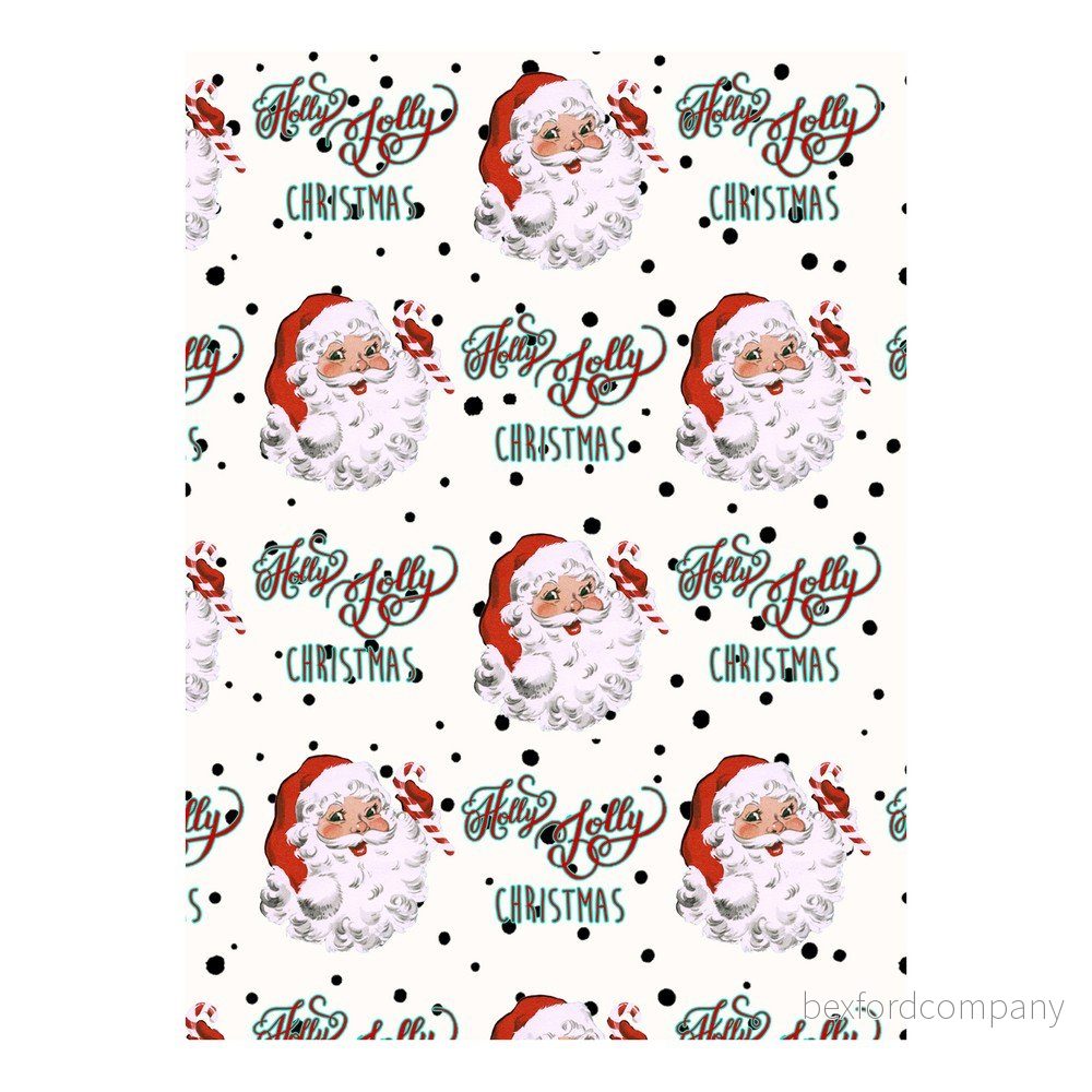 5 archů bílého balícího papíru eleanor stuart Holly Jolly Christmas, 50 x 70 cm v:1444439