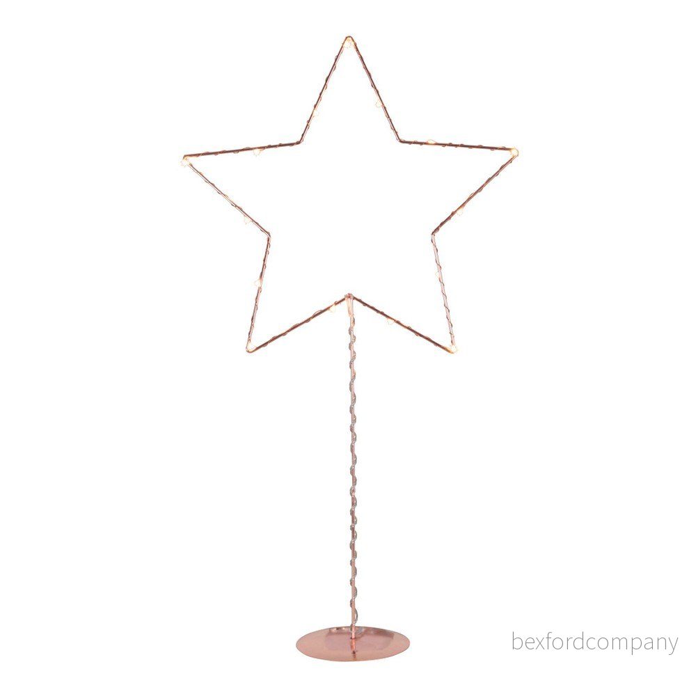 Svítící LED dekorace v barvě mědi Best Season Wirestar Sparkling v:936202