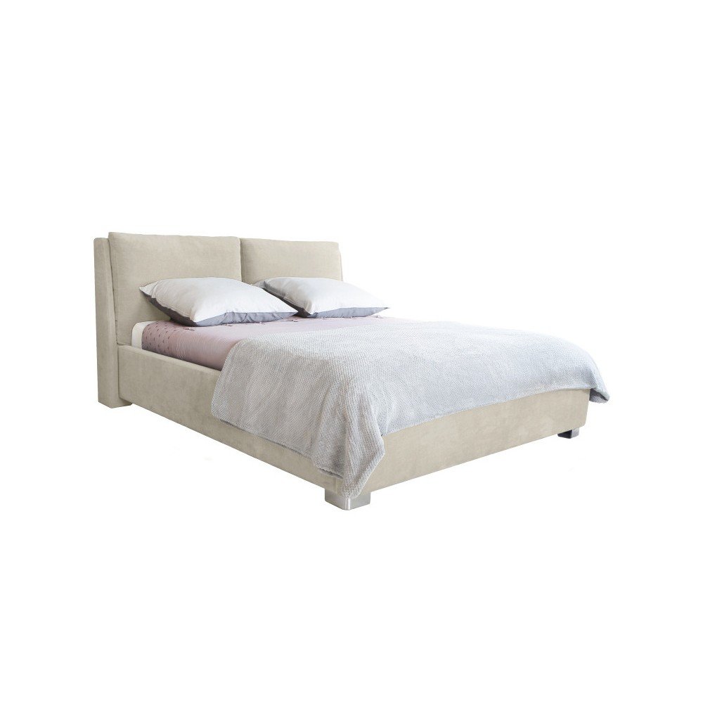 Béžová dvoulůžková postel Mazzini Beds Vicky, 160 x 200 cm v:932058