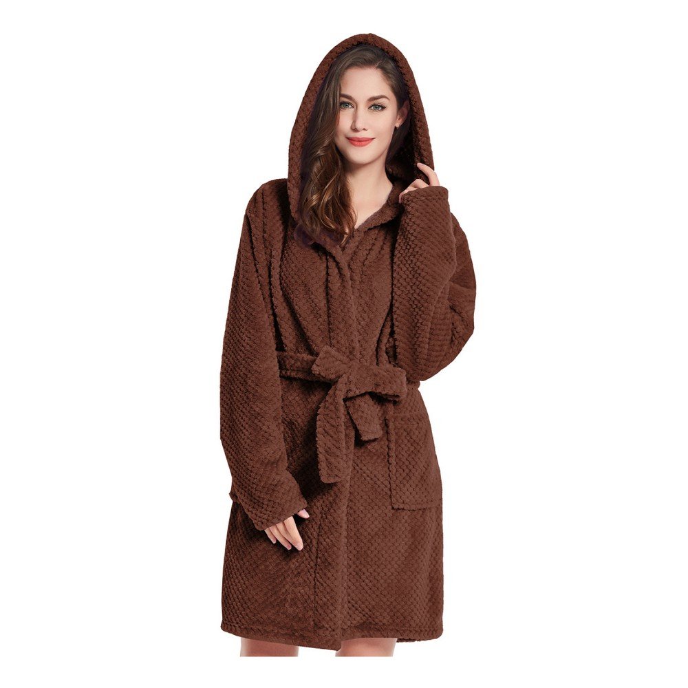 Hnědý unisex župan z mikrovlákna DecoKing Sleepyhead, velikost XL v:1190370
