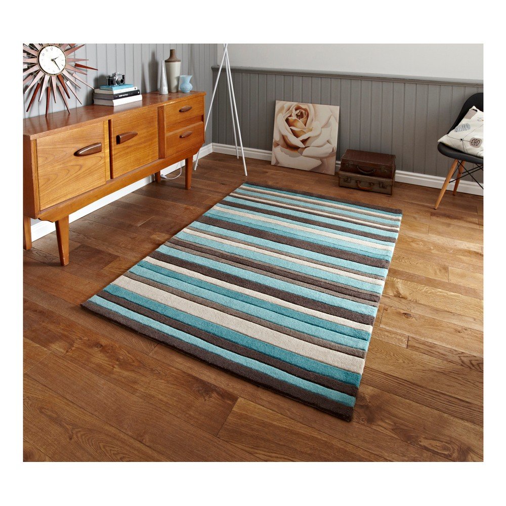 Modrý koberec Think Rugs Hong Kong Blue, 90 x 150 cm v:771606