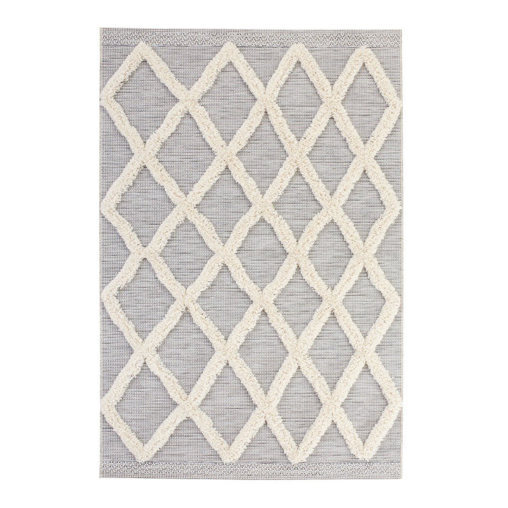 Šedý koberec Mint Rugs Handira Grid, 290 x 194 cm v:1129742
