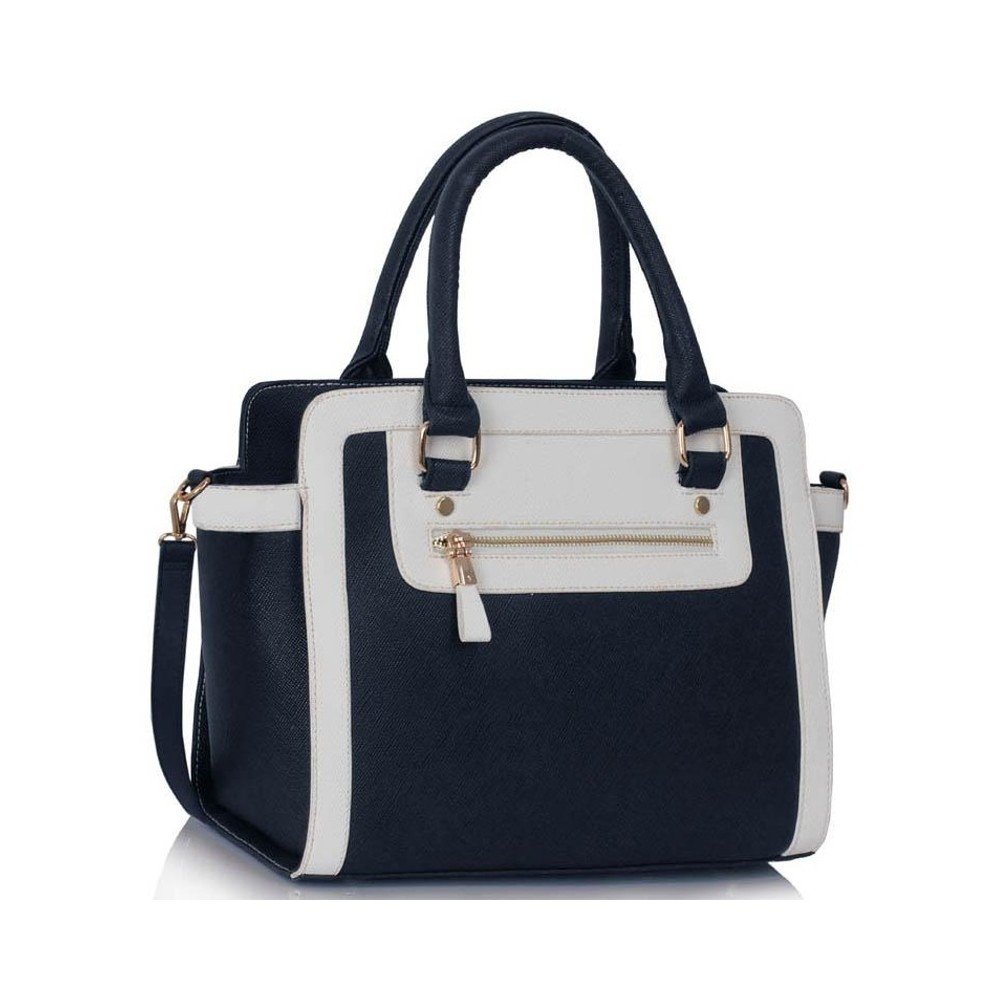 Bílomodrá kabelka L&S Bags Trianon v:848598