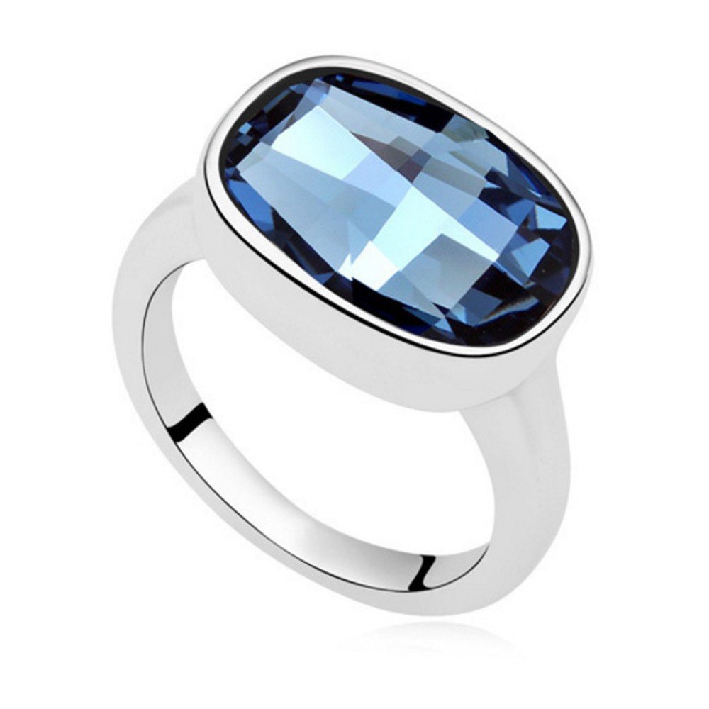 Prsten s modrým krystalem Swarovski Uranium, velikost 52 v:1169730