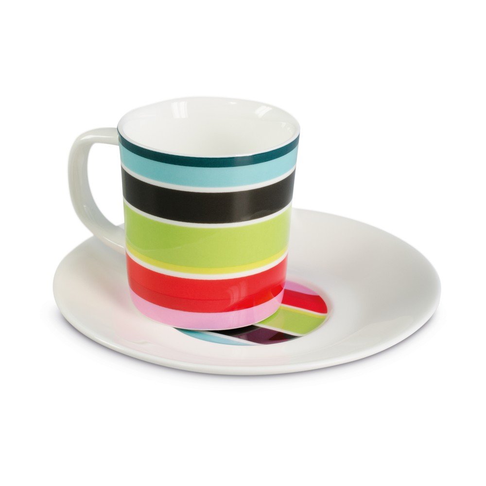 Set šálku a podšálku Remember Stripy, 75 ml v:695756