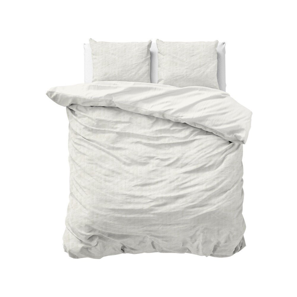 Krémové povlečení z bavlny na dvoulůžko Sleeptime, 240 x 200 cm v:977556