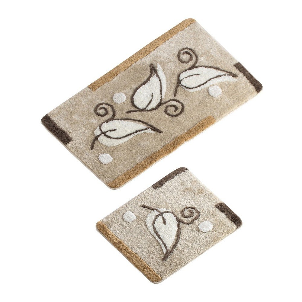 Sada 2 béžových koupelnových předložek Werka Bath Mat Kerto v:1156222