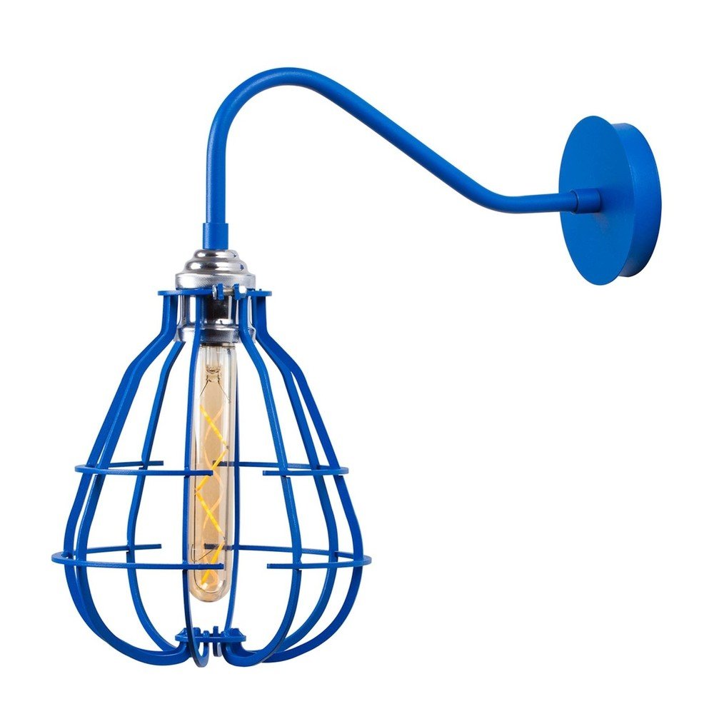 Modrá nástěnná lampa Lantern Cage v:1081064