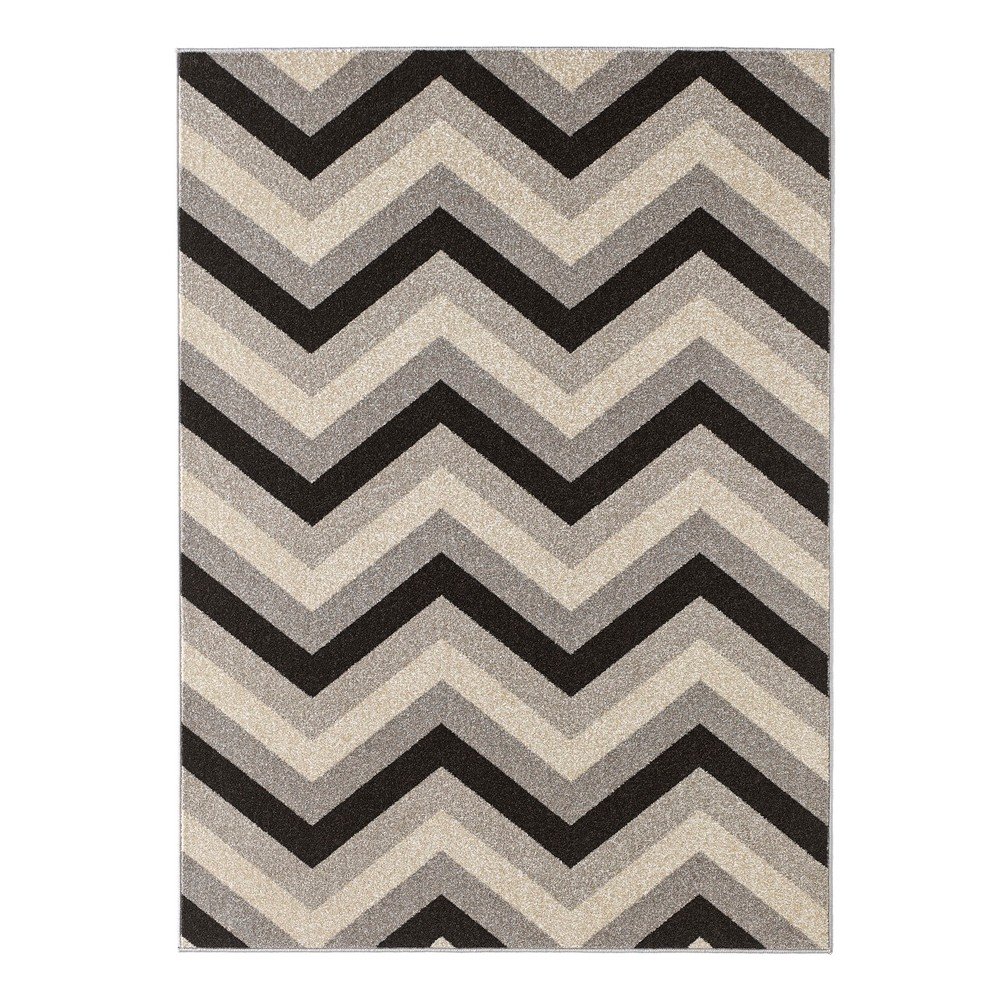 Černý koberec Chateau Chevron, 70x140 cm v:698196