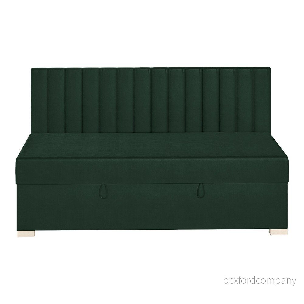 Tmavě zelená dětská postel s úložným prostorem s matrací 90x200 cm Chill – Ghado v:1738564