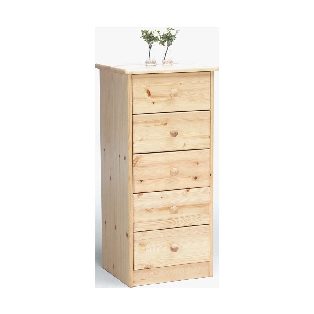 Komoda se 5 šuplíky v přírodním lazurovaném dekoru Steens Mario, výška 89,1 cm v:1278772