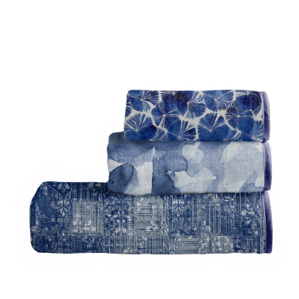 Sada 3 ručníků Linen Couture Toalla Indigo v:1267294