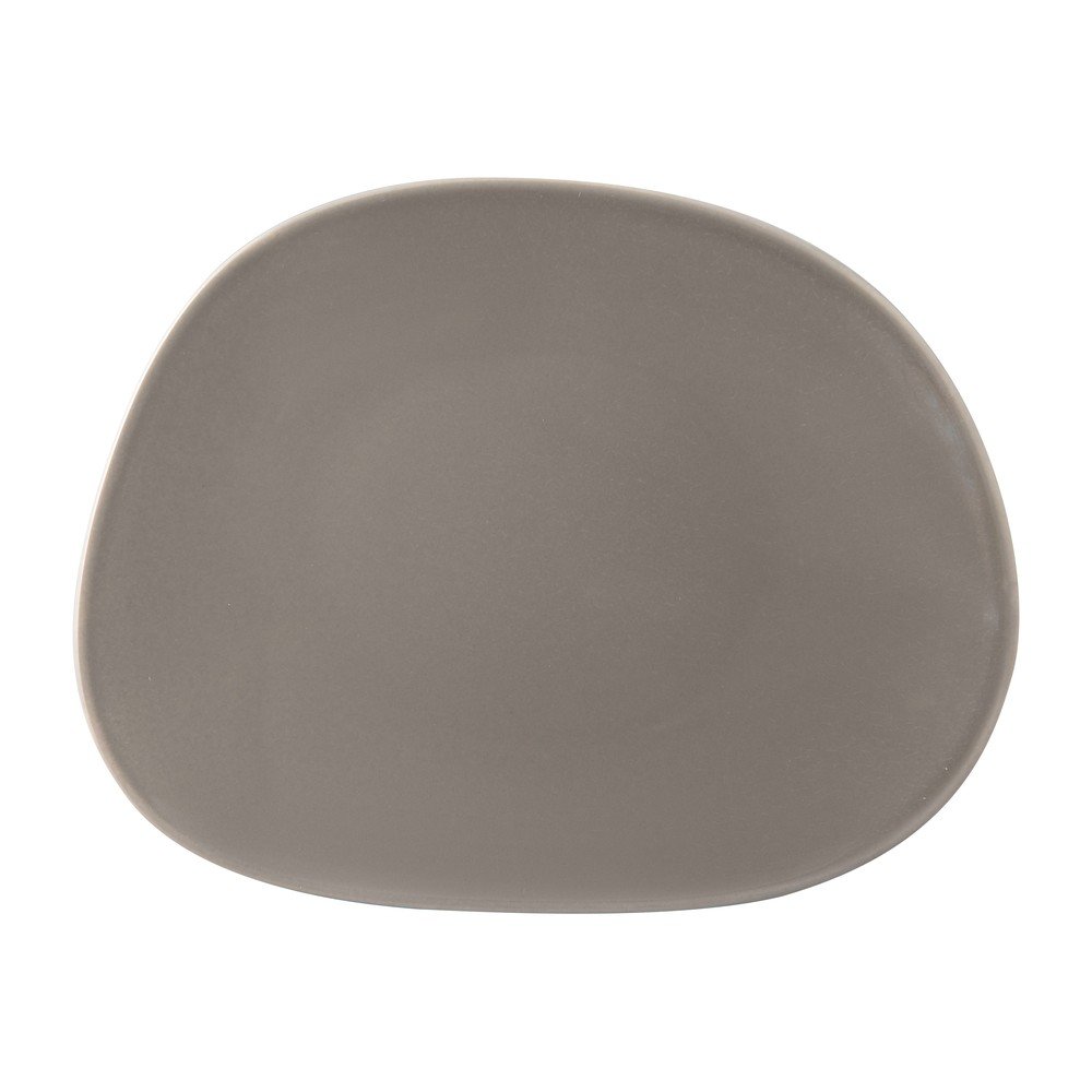 Šedý porcelánový dezertní talíř Villeroy & Boch Like Organic, 21 cm v:1431445