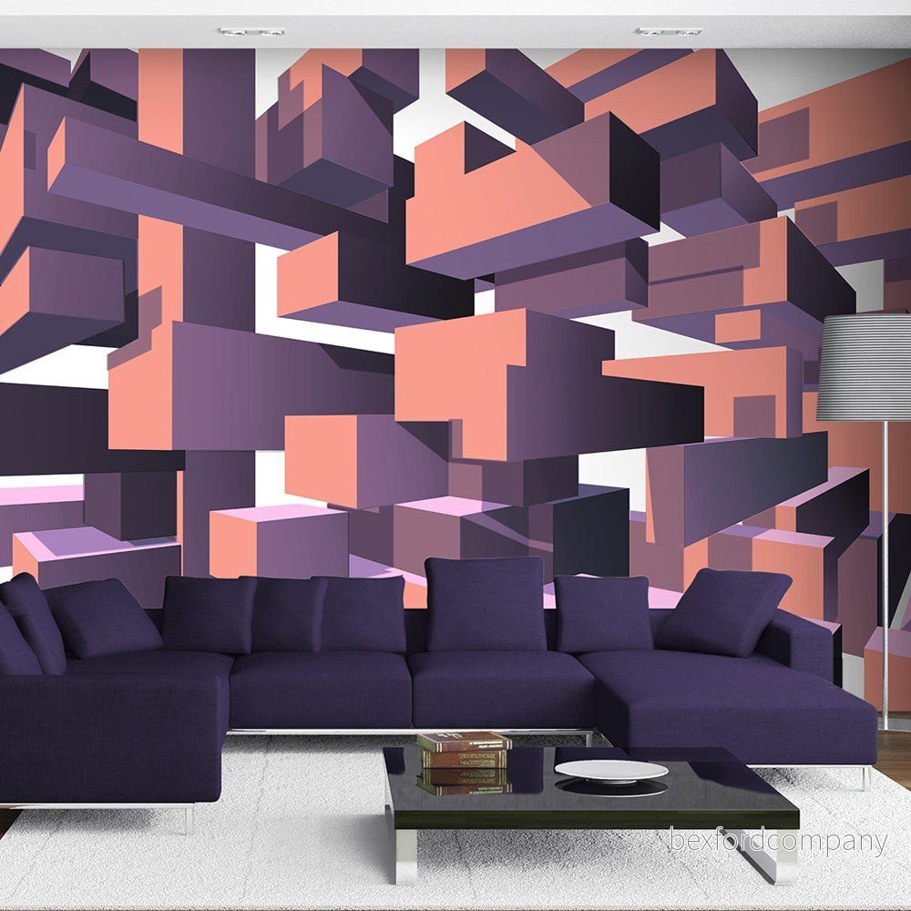 Velkoformátová tapeta Artgeist Dancing Rectangles, 245 x 350 cm v:1070972