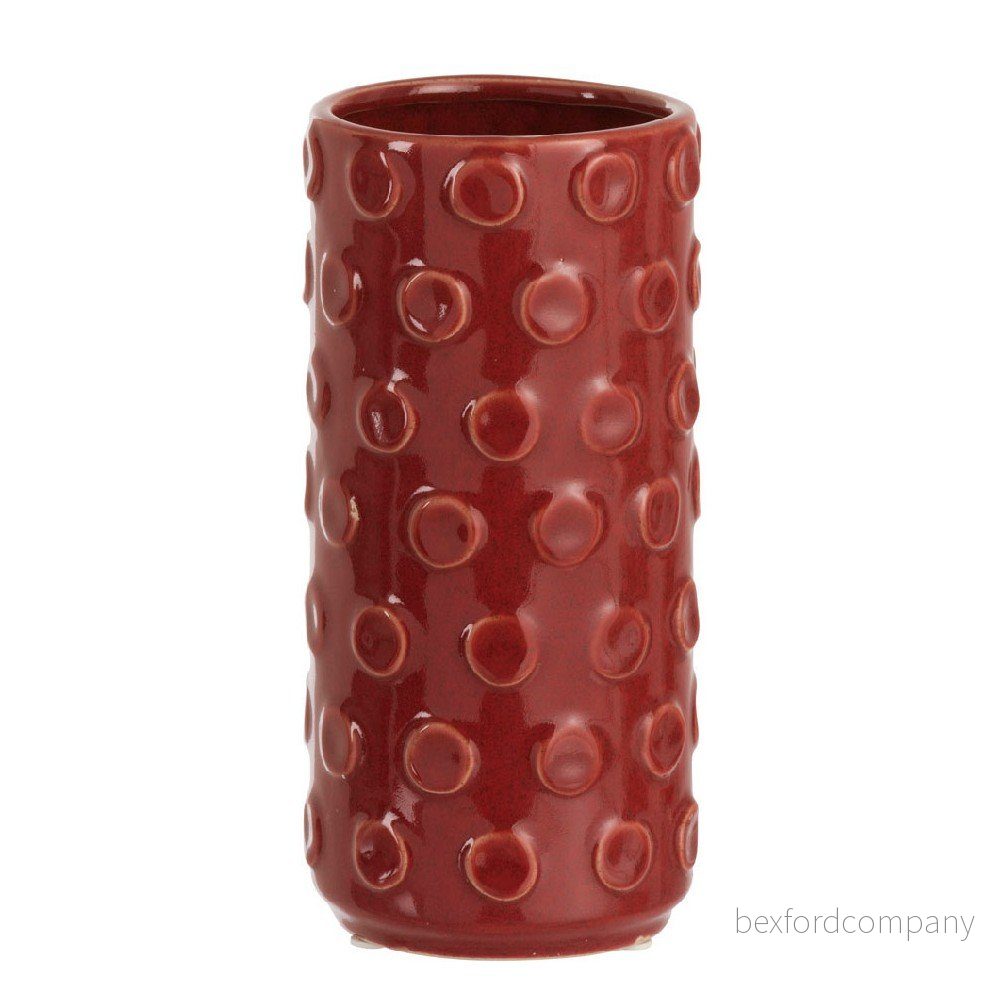 Červená keramická váza J-Line Spheres, výška 23 cm v:1153288