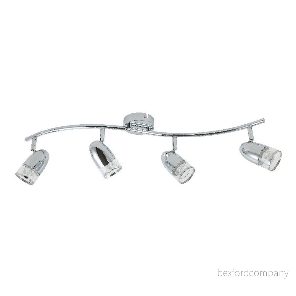 Stropní svítidlo ve stříbrné barvě pro 4 žárovky s LED světlem SULION Perls v:1201198