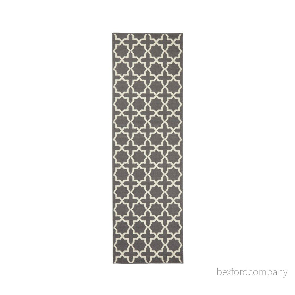 Šedo-bílý běhoun Hanse Home Basic Glam, 80 x 500 cm v:850706