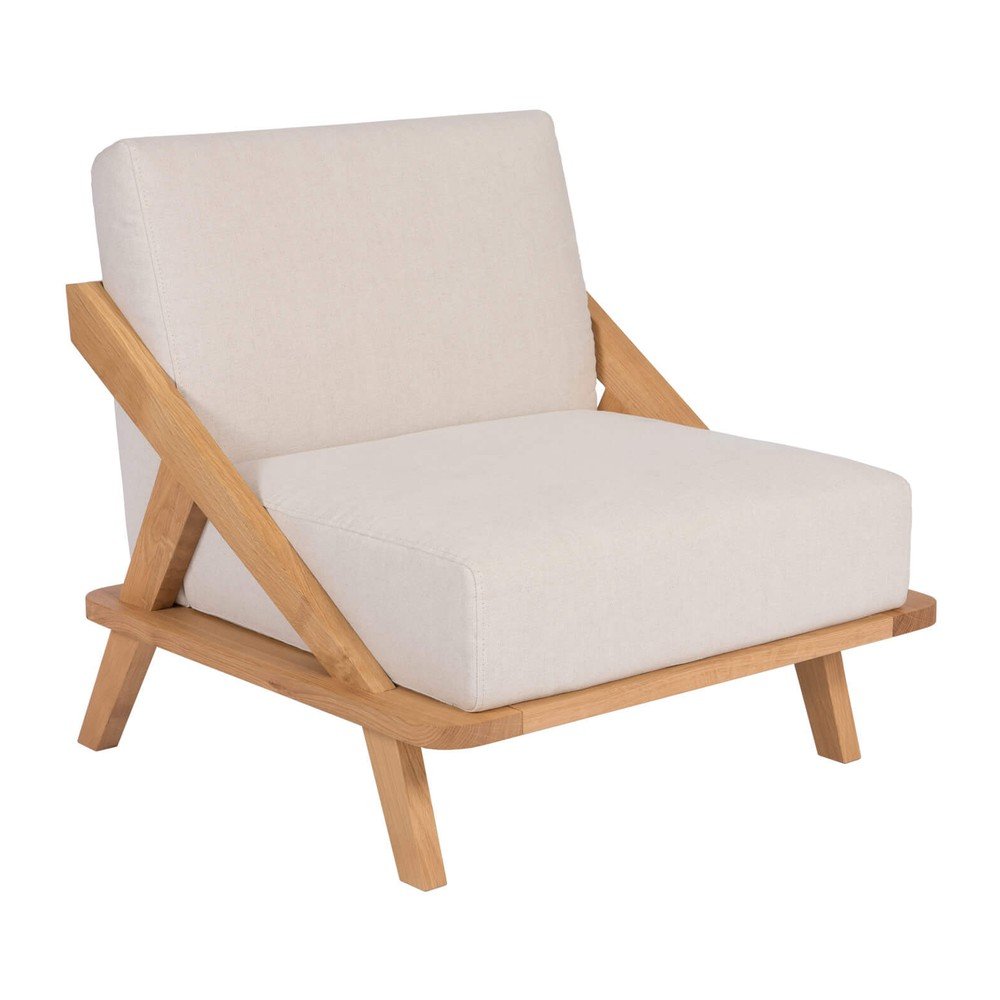 Křeslo s konstrukcí z dubového dřeva Ellenberger design Nordic Space v:750896