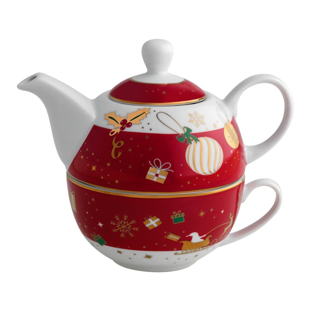 Porcelánová konvice na čaj s šálkem Brandani Alleluia, délka 15 cm v:1392143