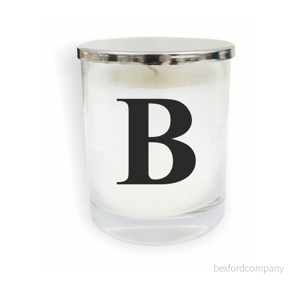 Bílo-černá svíčka North Carolina Scandinavian Home Decors Monogram Glass Candle B v:1193222