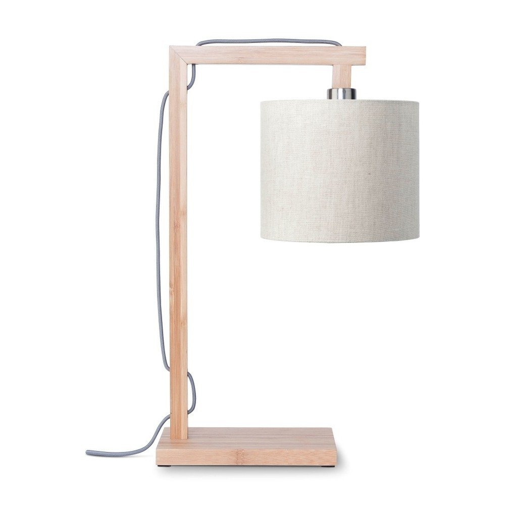 Stolní lampa se světle béžovým stínidlem a konstrukcí z bambusu Good&Mojo Himalaya v:928146