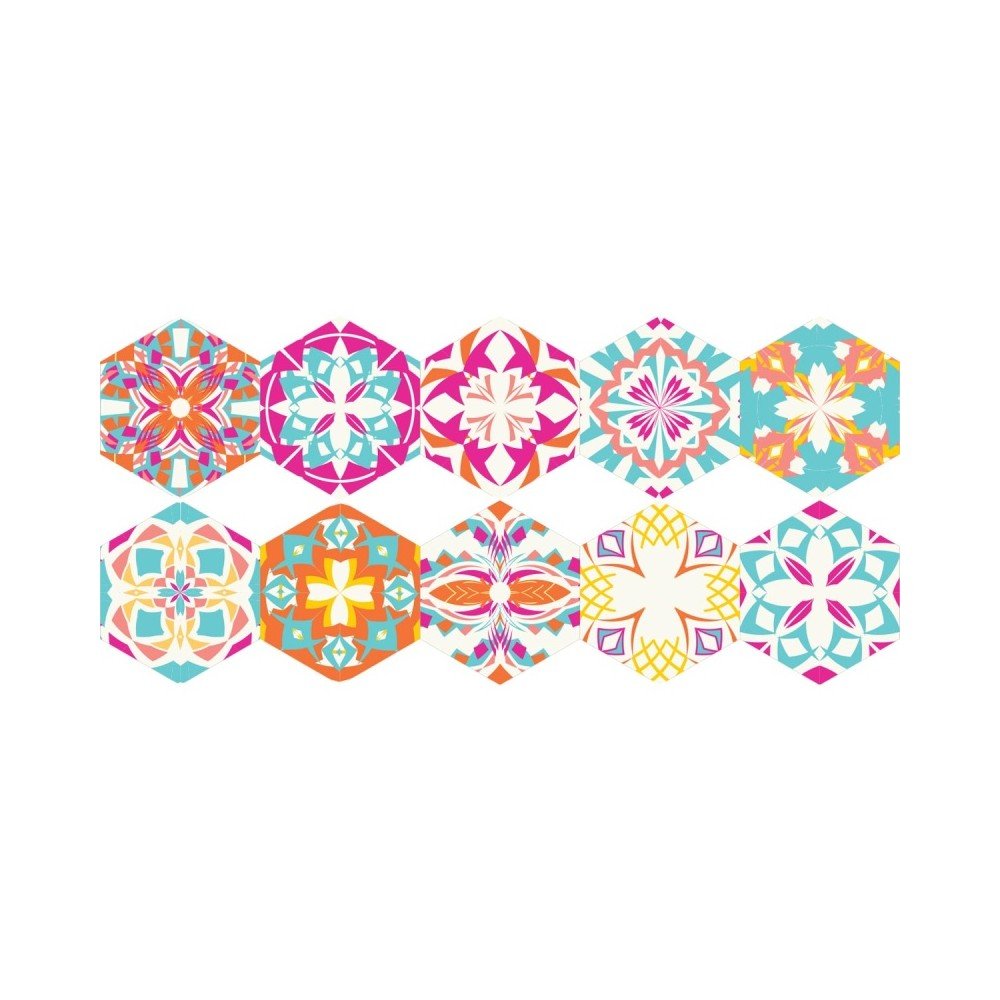Sada 10 samolepek na podlahu Ambiance Floor Stickers Hexagons Lusiana, 40 x 90 cm v:1204774