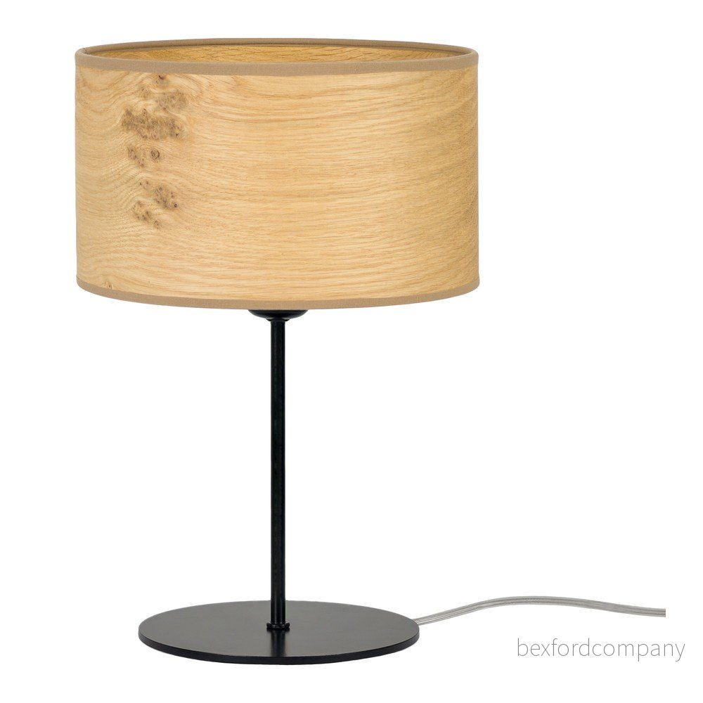 Béžová stolní lampa z dřevěné dýhy Sotto Luce Ocho S, ⌀ 25 cm v:1379035