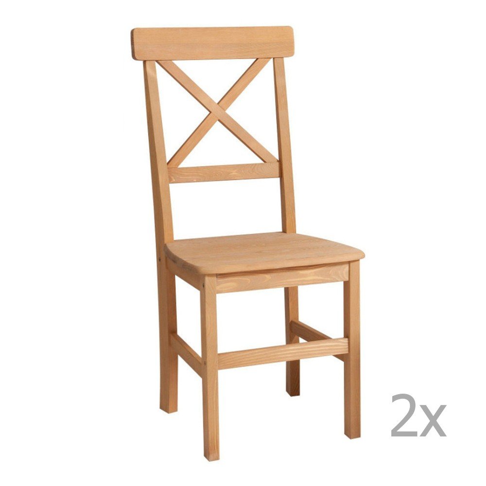 Sada 2 jídelních židlí z masivního dřeva 13Casa Helga v:945154