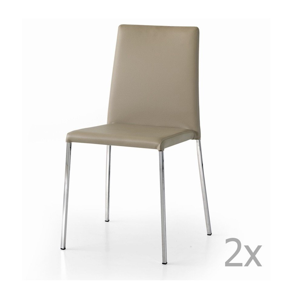 Sada 2 béžových jídelních židlí Castagnetti Nill v:857042