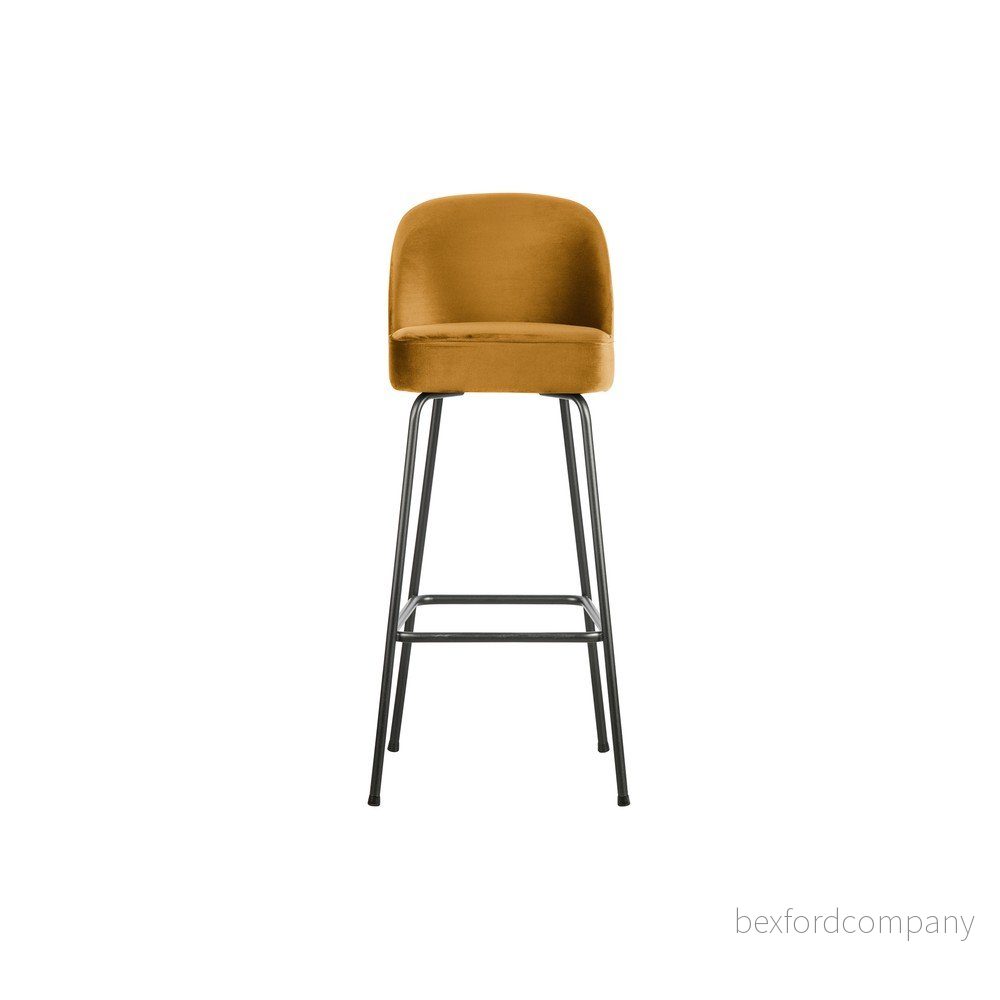 Žlutá barová židle BePureHome Vogue Mustard, výška 79 cm v:1362757