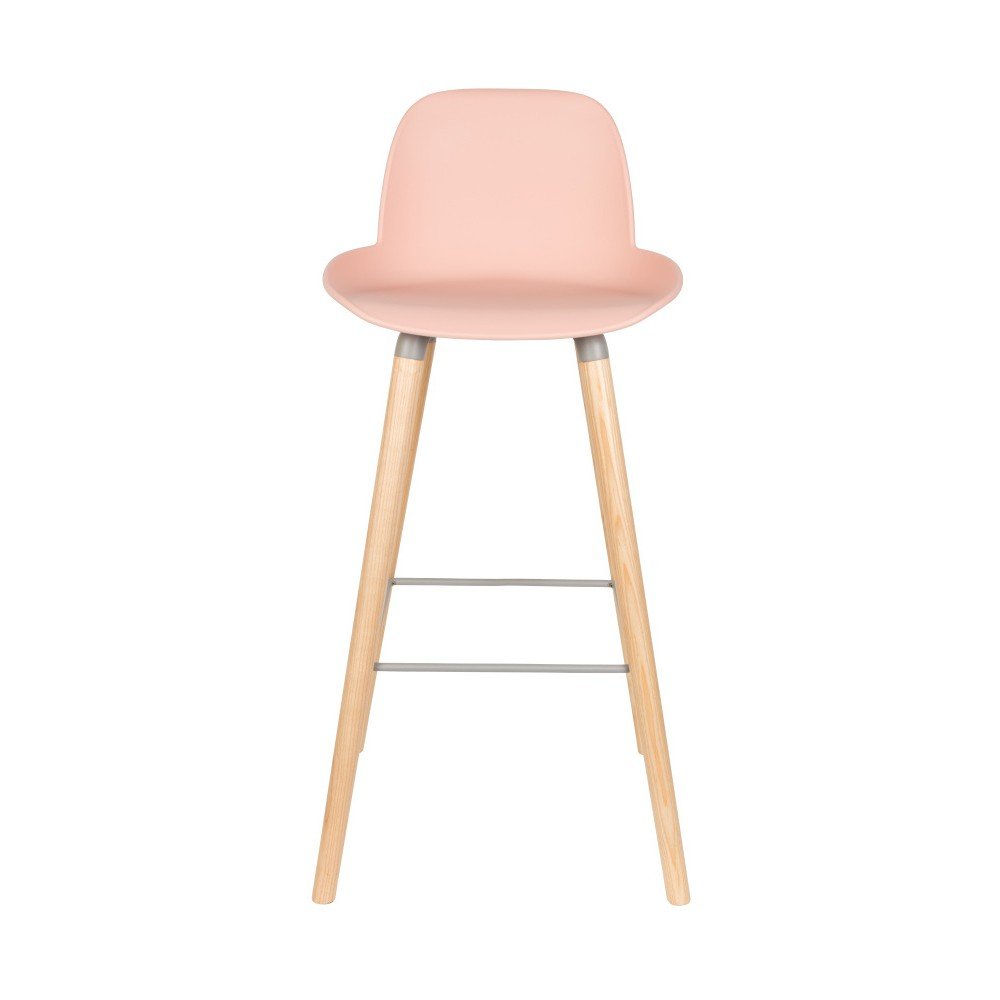 Sada 2 růžových barových židlí Zuiver Albert Kuip Old Pink, výška sedu 75 cm v:1037844