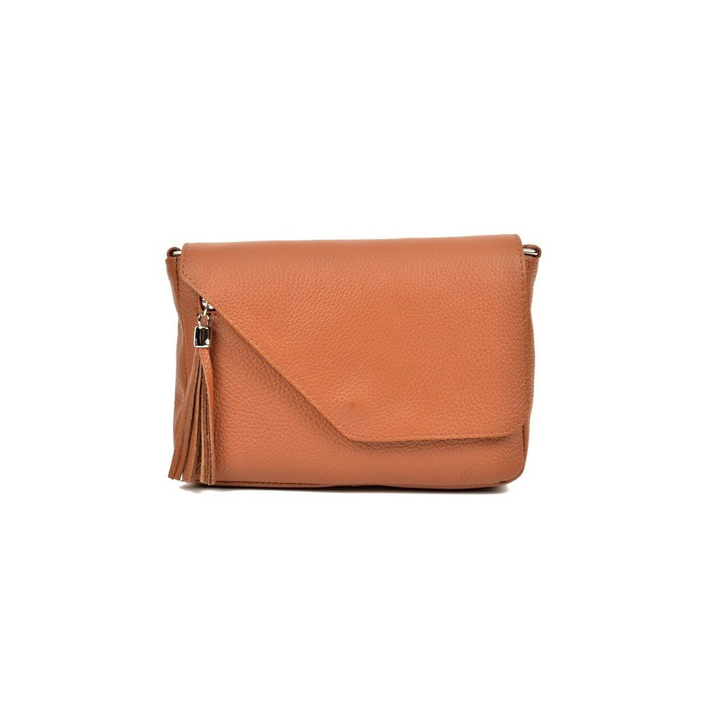 Hořčicově hnědá kožená kabelka Anna Luchini Lello v:1160654