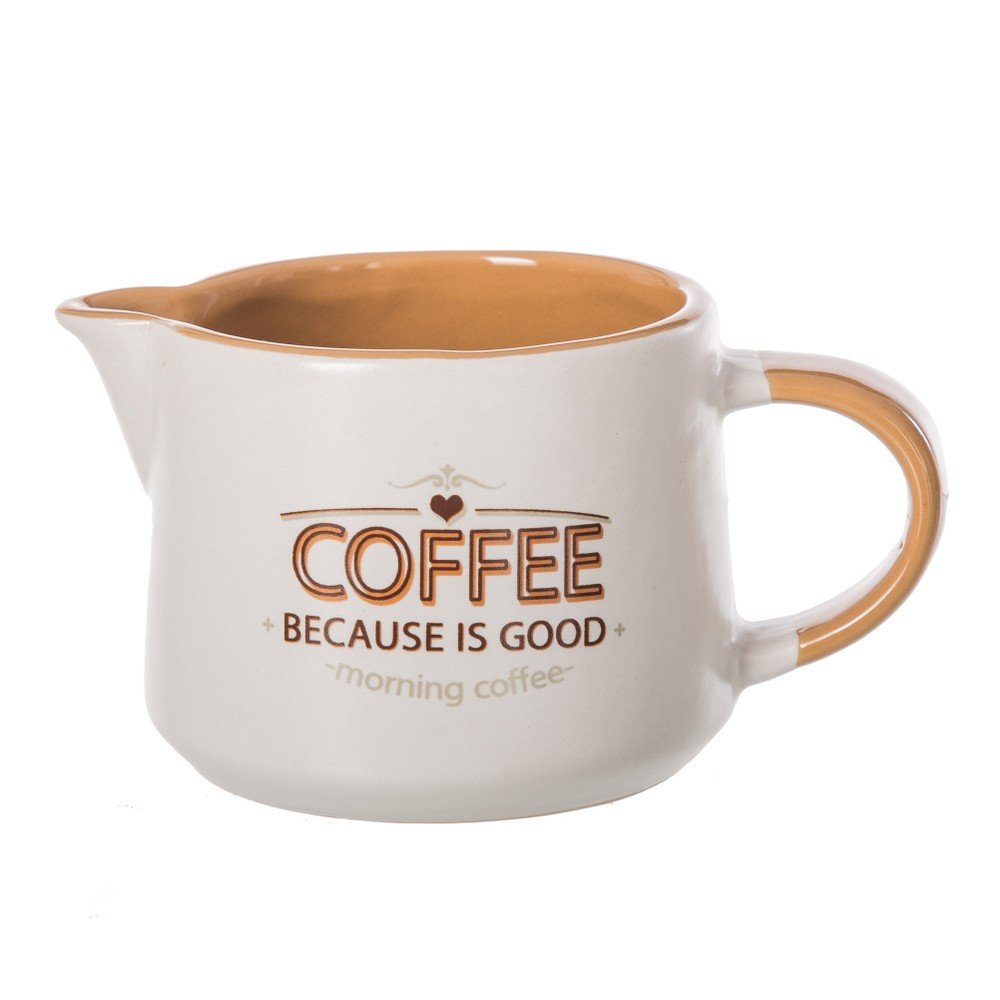 Béžovobílý kameninový džbánek Unimasa Coffee, 250 ml v:911488