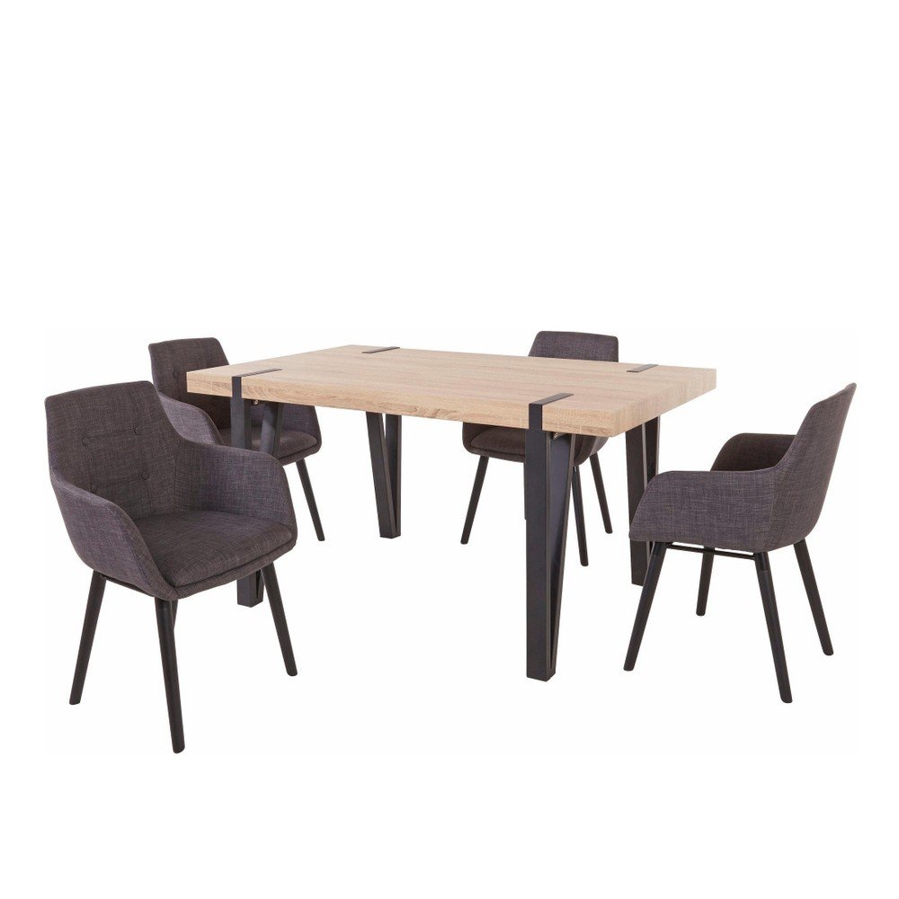 Set jídelního stolu a 4 tmavě šedých jídelních židlí Støraa Shelia Buckley v:1043718